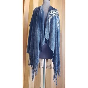 Be Vocal size medium 100% cotton black & tan Navajo theme cardigan